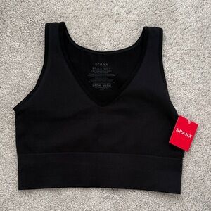 SPANX Classic Black V-Neck Crop Top